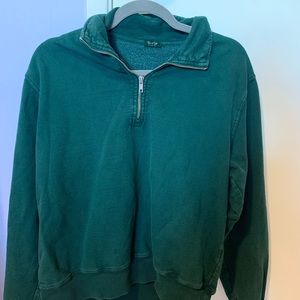 BRANDY MELVILLE forest green 1/4 zip jacket